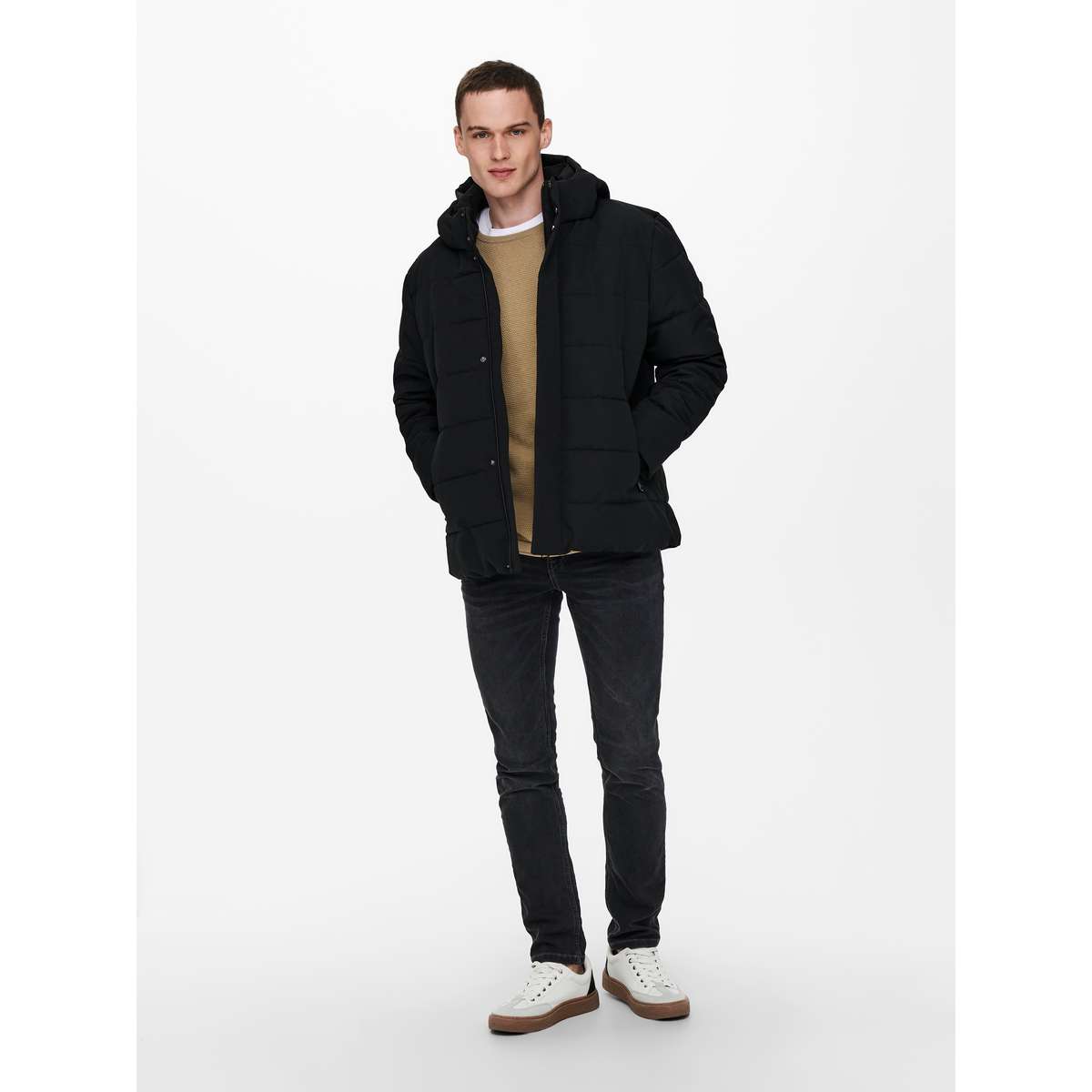 ONLY & SONS MEN΄S REGULAR FIT POLYESTER PUFFER JACKET 22019598 BLACK